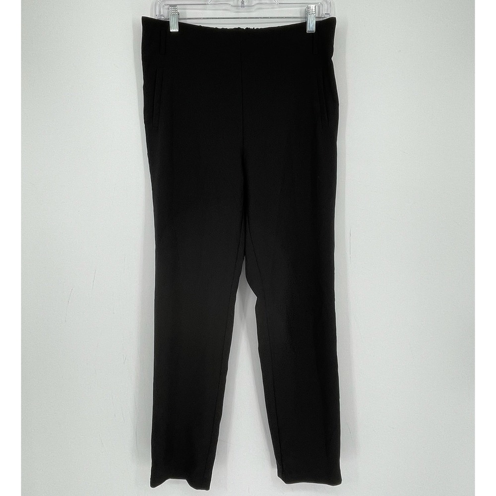 Stella Luce Women's Black Elastic Waist Stretch Tapered Trousers Pants Size L